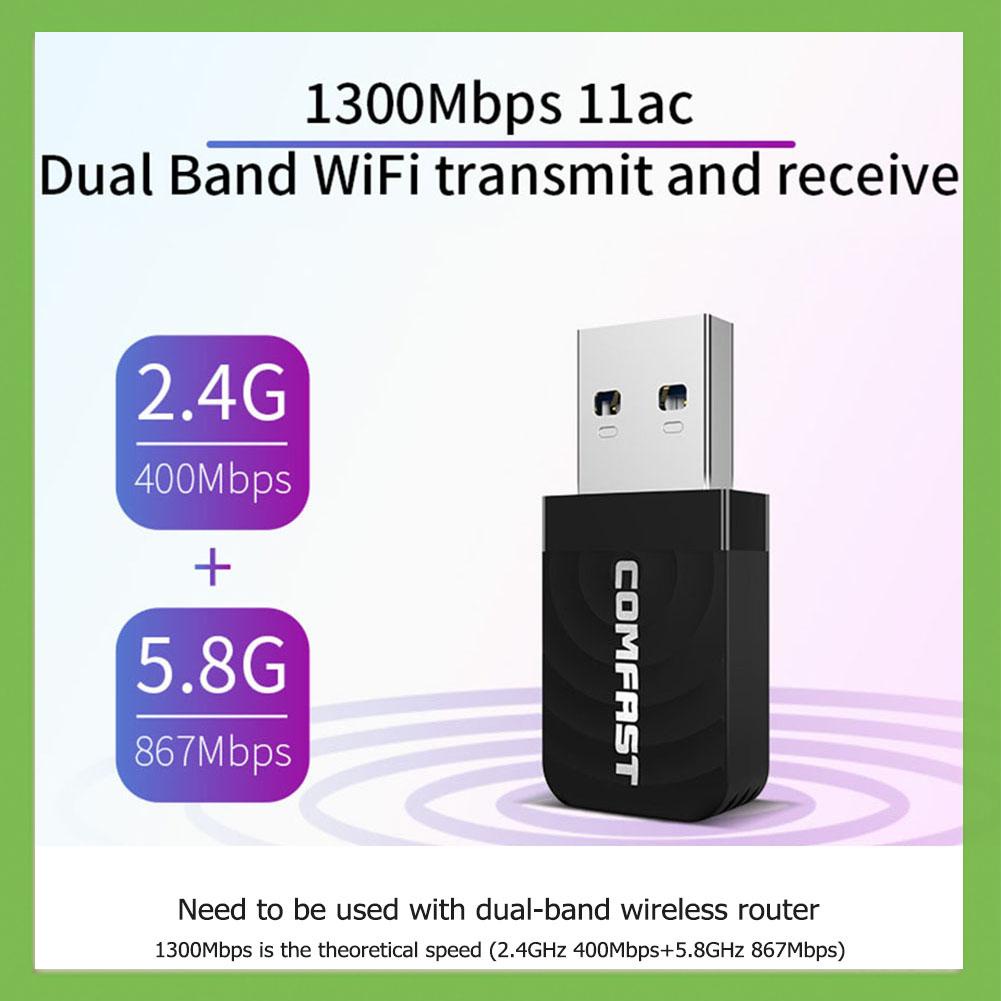 aigoni-th-comfast-อะแดปเตอร์การ์ดเครือข่ายไร้สาย-usb-wifi-1300mbps-802-11-b-g-n