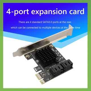 [aigoni.th] อะแดปเตอร์การ์ดขยาย SATA PCIe 4 พอร์ต SATA III เป็น PCI Express 3.0 X1