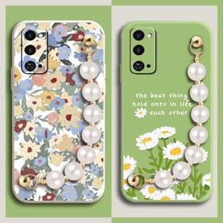 Simplicity Pearl bracelet Phone Case For Samsung Galaxy S20FE/S20 Fan Edition/S20 Lite Lens bump protection Solid color