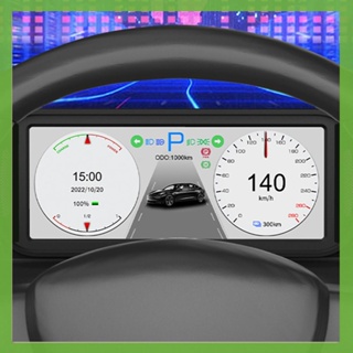 [aigoni.th] แดชบอร์ด HUD HD LCD เครื่องวัดความเร็วดิจิทัล ตรวจจับความเร็วอัตโนมัติ สําหรับ Tesla Model 3 Y