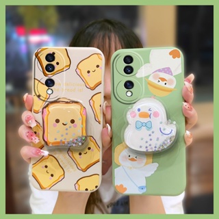 Glitter Cartoon Phone Case For Huawei Honor70 Skin feel silicone Simplicity quicksand cute The New ins Anti-fall