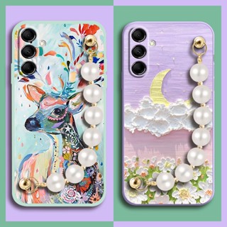 phone case Nordic style Phone Case For Samsung Galaxy M14 5G/SM-M146B Bear bracelet Skin-friendly feel Pearl bracelet