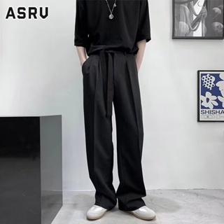 ASRV กางเกงระดับไฮเอนด์ของฝรั่งเศสออกแบบเฉพาะผู้ชายลำแสงผูกเชือกถูกางเกงลำลอง