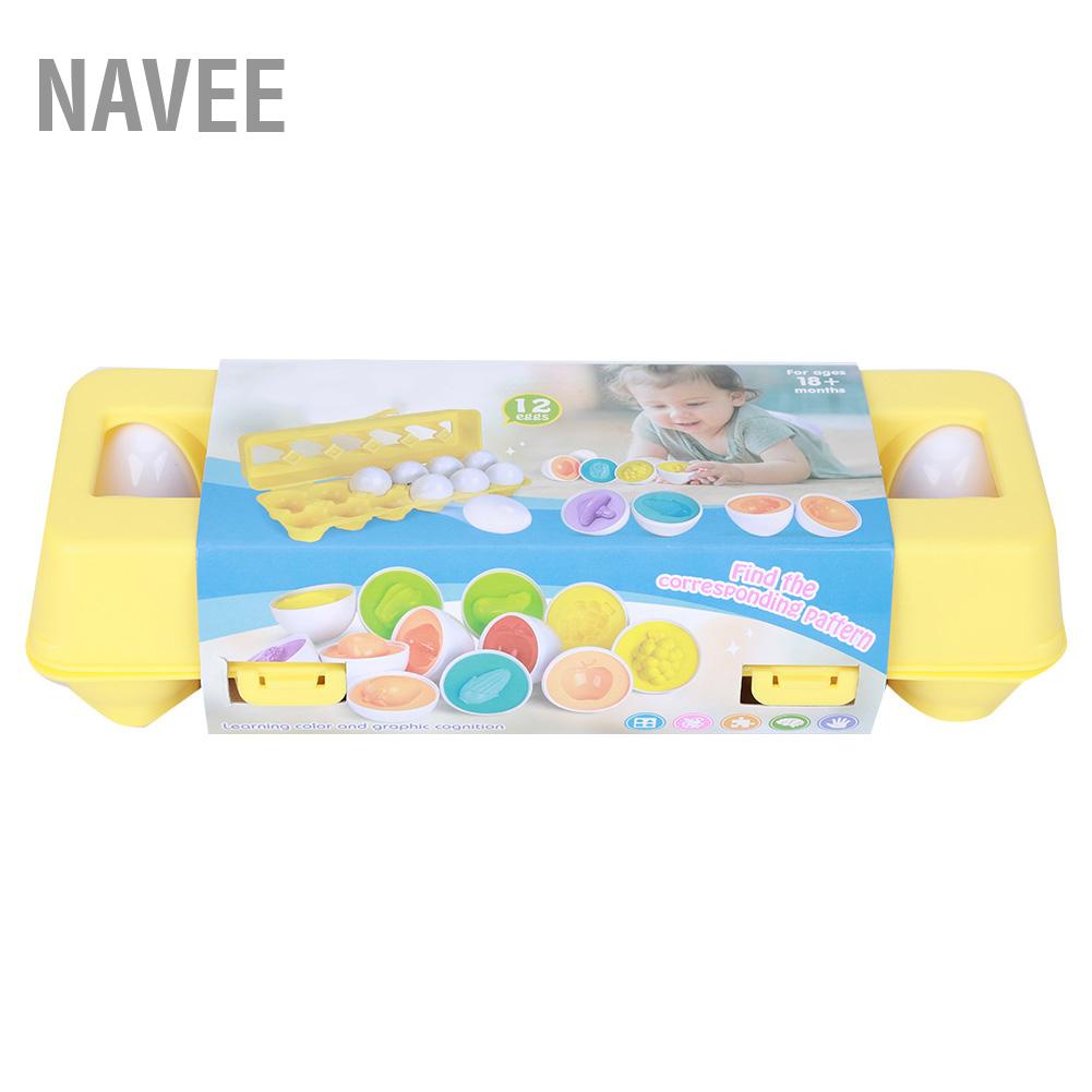 navee-12pcs-matching-eggs-ชุดของเล่นสำหรับเด็ก-early-educational-recognition-learning-toy-game