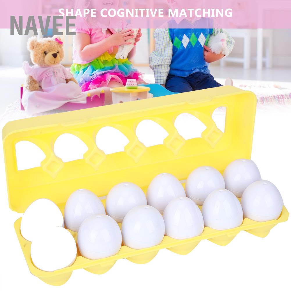 navee-12pcs-matching-eggs-ชุดของเล่นสำหรับเด็ก-early-educational-recognition-learning-toy-game