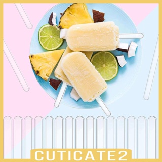 [Cuticate2] แท่งไอศกรีม อเนกประสงค์ ใช้ซ้ําได้ สําหรับบ้าน งานแต่งงาน ปาร์ตี้ ขนมขบเคี้ยว 100 ชิ้น