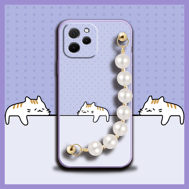 skin-feel-silicone-protective-case-phone-case-for-huawei-nova-y61-enjoy-50z-back-cover-simplicity-cute-bear-bracelet