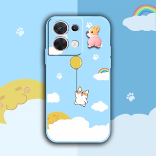 Cartoon Three-dimensional doll Phone Case For OPPO Reno8 5G Skin-friendly feel Rotating bracket ins protective case