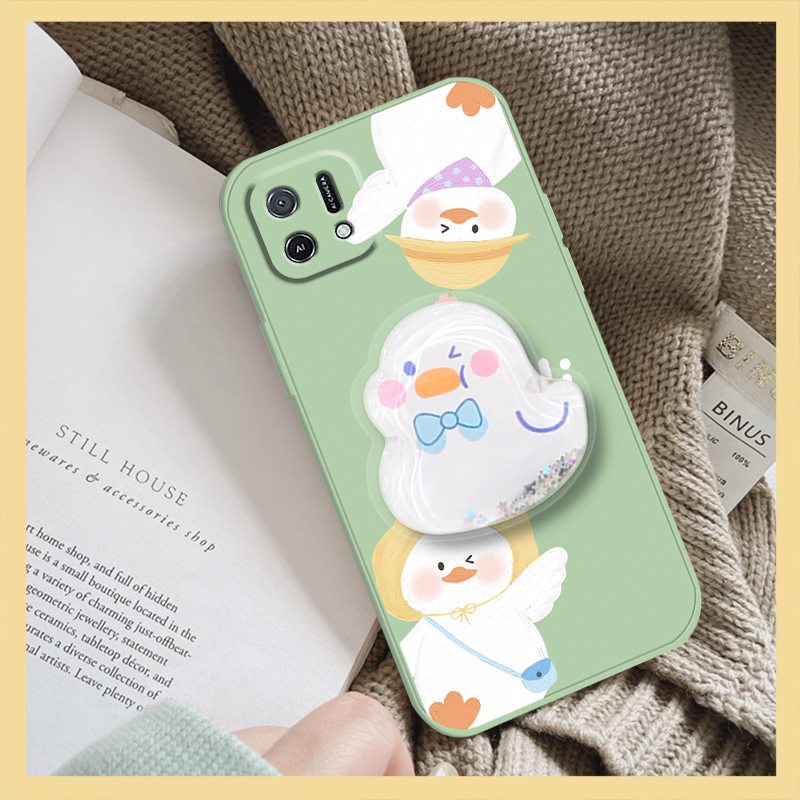 anti-fall-phone-case-phone-case-for-oppo-a16k-protective-case-cute-rotatable-stand-ins-skin-feel-silicone-the-new-simplicity