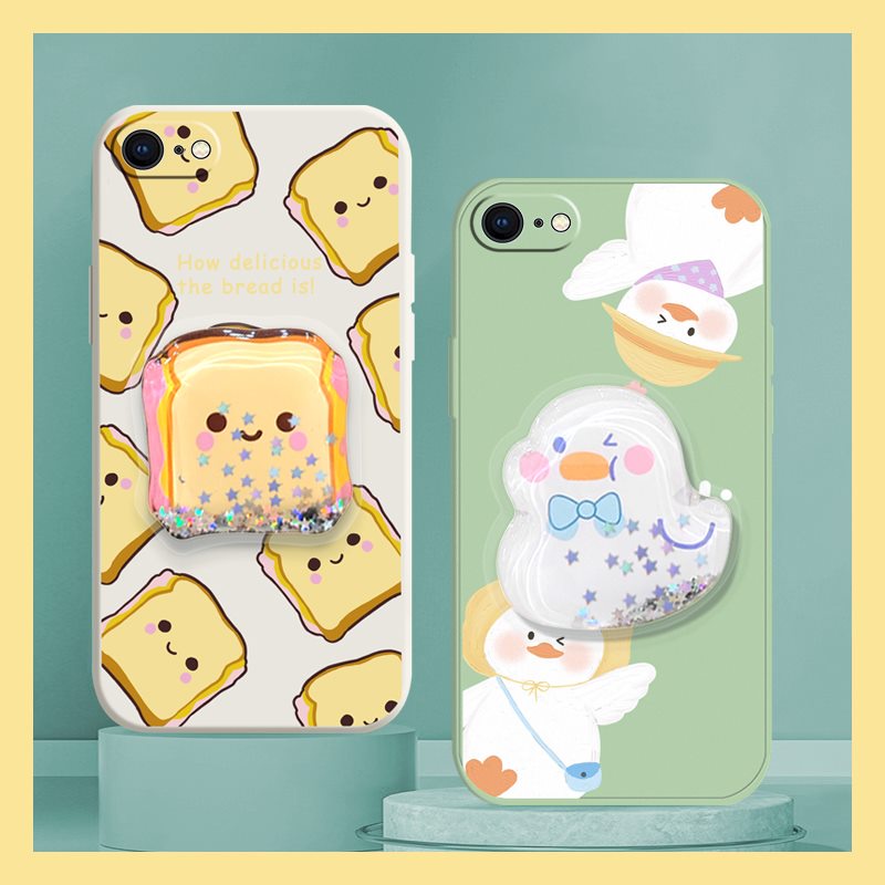 skin-feel-silicone-glitter-phone-case-for-iphone-7-8-iphone-se-2020-se2-phone-case-rotatable-stand-cartoon