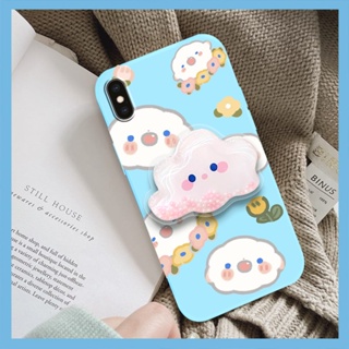 Anti-fall Glitter Phone Case For iphone X/XS Skin feel silicone Liquid silicone shell The New ins protective case Simplicity