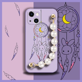 Simplicity Skin-friendly feel Phone Case For iphone14 Pearl bracelet Cartoon Back Cover Camera all inclusive Bear bracelet