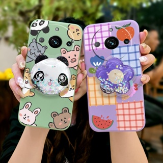 Liquid silicone shell Skin-friendly feel Phone Case For OPPO Realme11 Pro/11 Pro+ Rotatable stand ins The New cute Cartoon