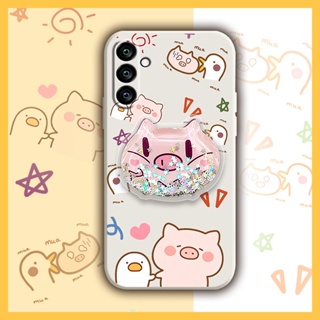 Skin-friendly feel Glitter Phone Case For Samsung Galaxy A24/SM-A245F Liquid silicone shell phone case Simplicity Cartoon