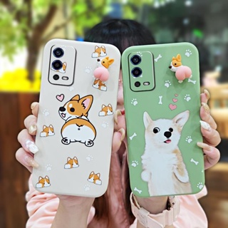 Liquid silicone shell cute Phone Case For OPPO A55 4G phone case Simplicity soft shell Three-dimensional doll Anti-fall