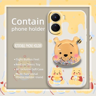 Glitter ins Phone Case For VIVO Y16 Anti-fall Simplicity cute quicksand Liquid silicone shell Skin-friendly feel