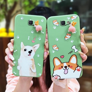 Rotating bracket soft shell Phone Case For Samsung Galaxy J7 Prime/2/2018/ON7 2016/G610F Corgi PP Anti-fall phone case cute