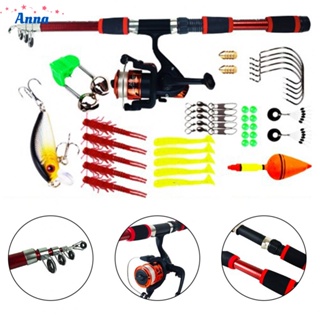 【Anna】Fishing Rod Set Box Fishing Rod And Reel Set Fishing Tackle Set Reel Set ABS