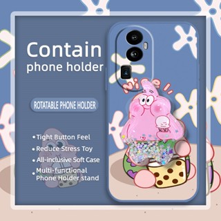 Anti-fall Rotatable stand Phone Case For OPPO Reno10 Skin feel silicone cute ins phone case protective case Simplicity