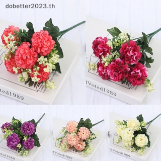 [DB] ช่อดอกไฮเดรนเยียประดิษฐ์ ผ้าไหม 5 ดอก สําหรับตกแต่ง 1 ช่อ [พร้อมส่ง]