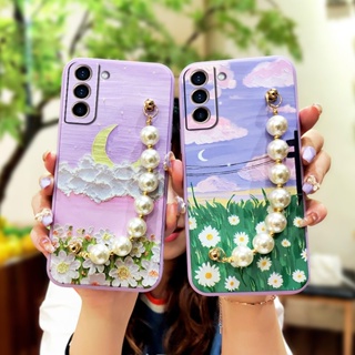 protective case Lens package Phone Case For Samsung Galaxy S22 Skin feel silicone Bear bracelet Lens bump protection