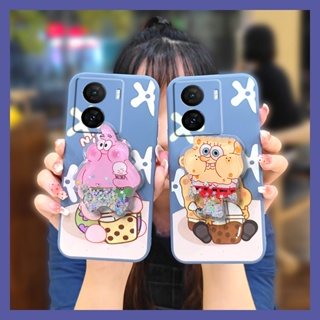 Cartoon Simplicity Phone Case For VIVO IQOO Z7 Glitter phone case protective case Anti-fall Rotatable stand