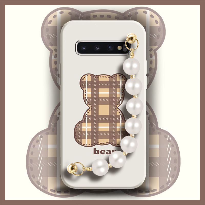 phone-case-bear-bracelet-phone-case-for-samsung-galaxy-s10-sm-g973n-skin-friendly-feel-lens-package-soft-shell