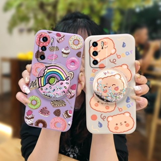 The New Rotatable stand Phone Case For Huawei P40 Skin feel silicone Glitter Simplicity Liquid silicone shell Anti-fall