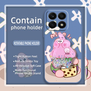 protective case Skin feel silicone Phone Case For Honor X8a Skin-friendly feel cute Simplicity phone case ins quicksand