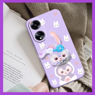Liquid silicone shell Skin-friendly feel Phone Case For OPPO A1 5G/A98 5G/F23 5G cute Rotatable stand The New ins