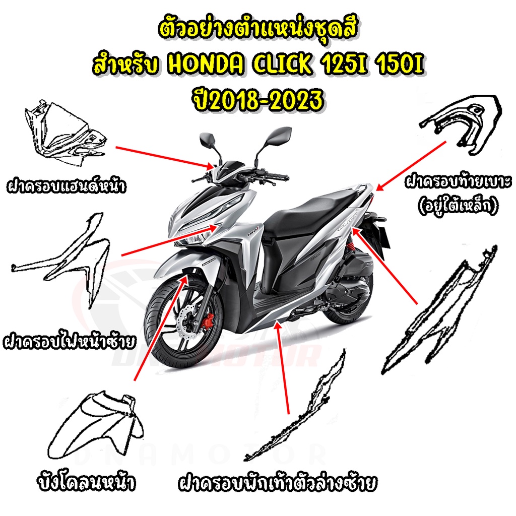 ชุดสี-honda-click125i-ปี2020-สีขาวเงา-ของแท้เบิกศูนย์ทุกชิ้น