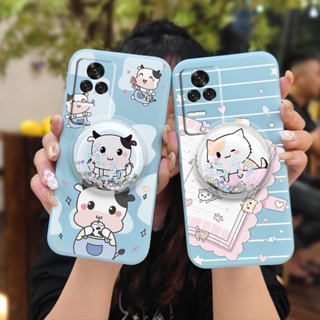 ins quicksand Phone Case For Redmi K50Pro Cartoon Anti-fall cute Skin feel silicone Simplicity protective case