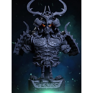 โมเดลฟิกเกอร์ Yuanshen God Oni Samurai Bust GK White Model 10 ซม. ราคาจริง 3d