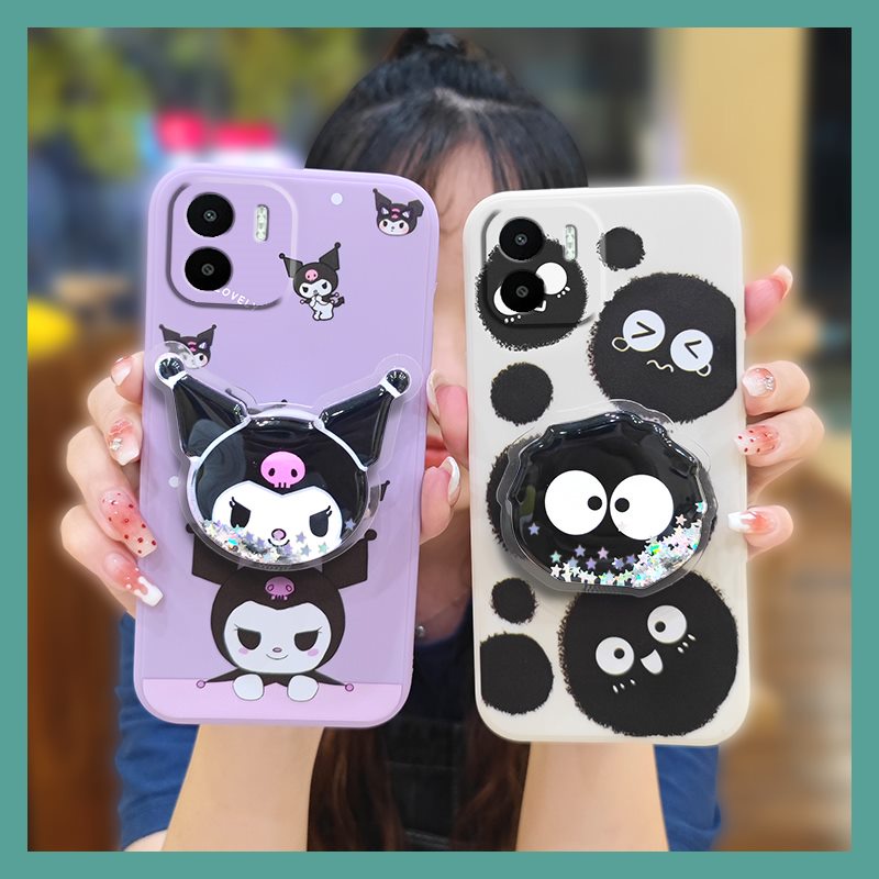 ins-protective-case-phone-case-for-redmi-a1-4g-phone-case-simplicity-cartoon-skin-friendly-feel-skin-feel-silicone-glitter