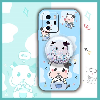 phone case Glitter Phone Case For Redmi Note10 Pro 5G/Poco X3 GT Skin feel silicone Rotatable stand Simplicity
