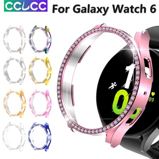 Cclcc เคสนาฬิกาข้อมือ ประดับเพชร แถวเดียว สําหรับ Samsung Galaxy Watch 6 40 มม. 44 มม.