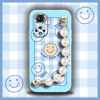 Bear bracelet Liquid silicone shell Phone Case For Huawei Honor50 phone case Nordic style Lens bump protection Cartoon