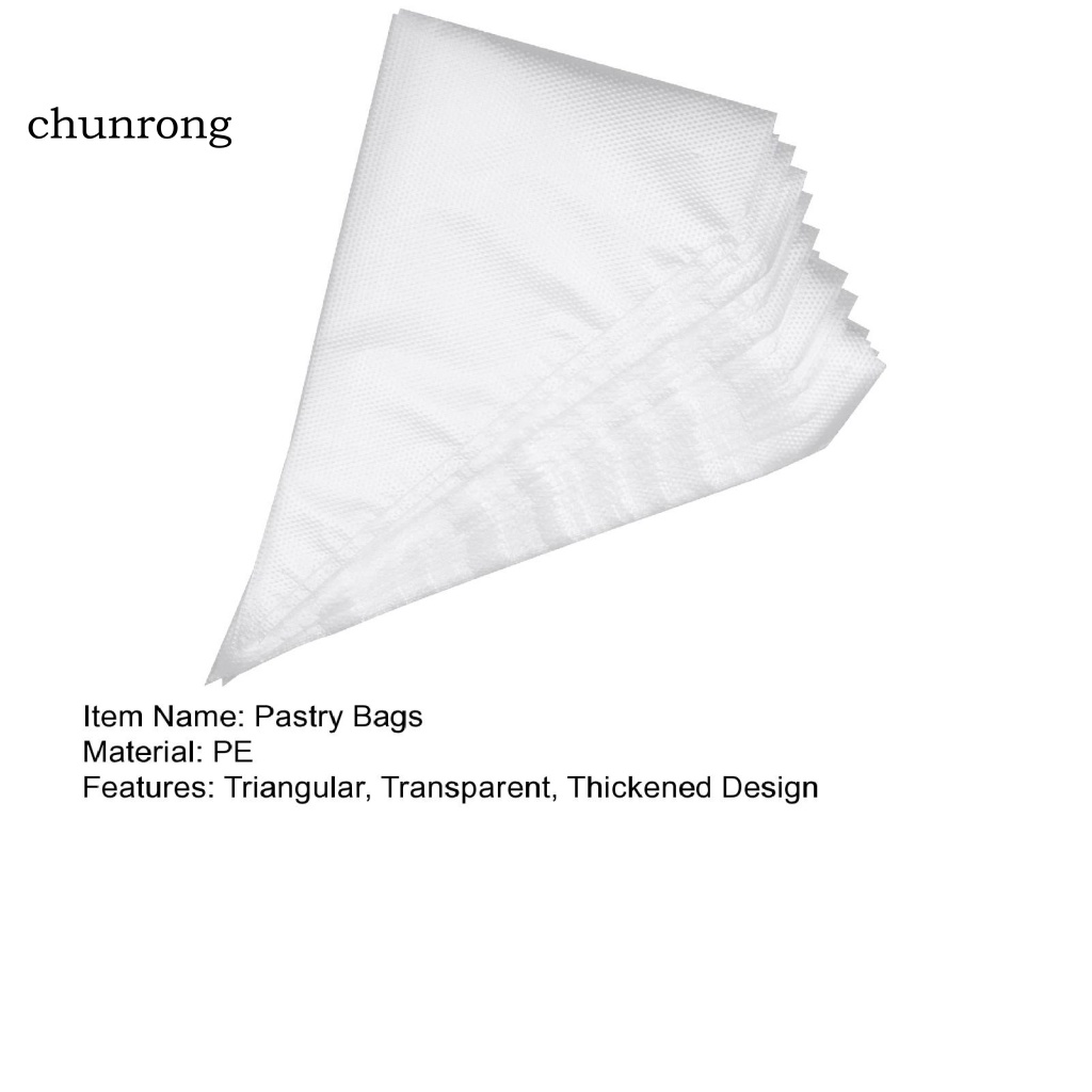 chunrong-ถุงผ้าใบใส่ขนม-100-ชิ้น-ทรงสามเหลี่ยม-แบบหนา-ใส-ทําความสะอาดง่าย-สําหรับตกแต่งเค้ก