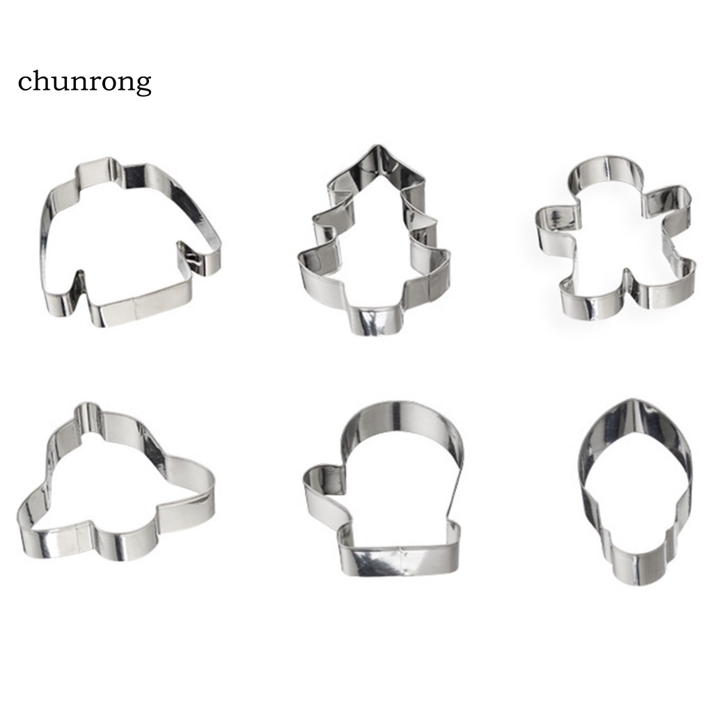 chunrong-แม่พิมพ์สเตนเลส-ลายคริสต์มาส-สําหรับทําคุ้กกี้-เบเกอรี่-12-ชิ้น