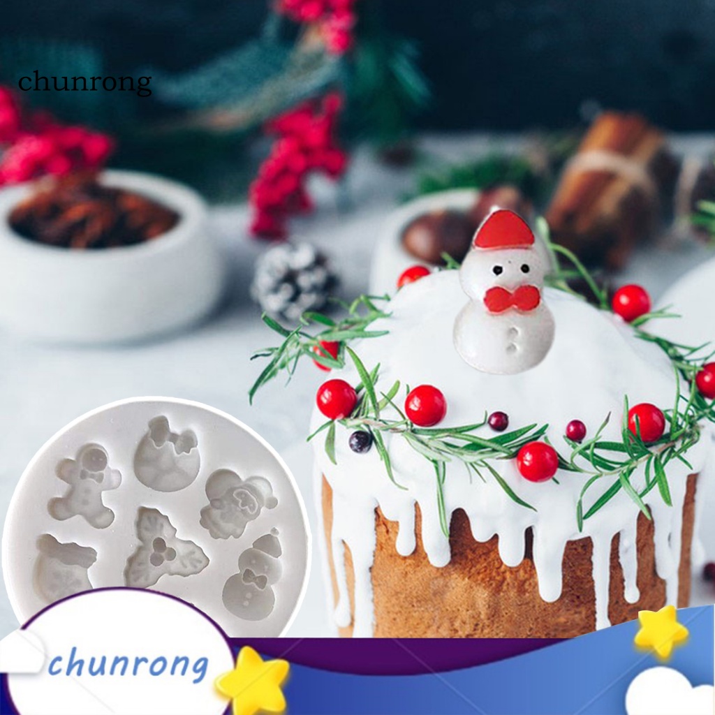 chunrong-แม่พิมพ์ซิลิโคน-ทนความร้อนสูง-ลายคริสต์มาส-ซานต้า-สโนว์แมน-และถุงเท้า-สําหรับเตาอบ-เทศกาลคริสต์มาส