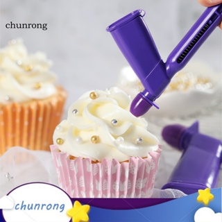 Chunrong หัวฉีดพลาสติก ประดับไข่มุกเทียม 4 ขนาด ใช้ง่าย เกรดอาหาร สําหรับตกแต่งเค้ก ขนมหวาน