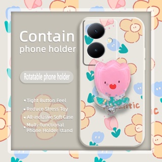 cute Skin-friendly feel Phone Case For VIVO Y78 5G Global/Y78+ The New ins protective case Simplicity Rotatable stand