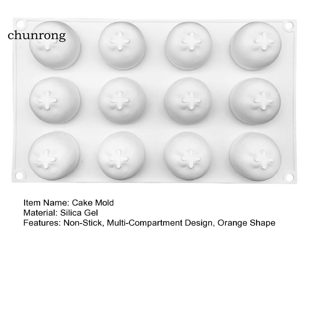chunrong-แม่พิมพ์ซิลิโคน-ไม่ติดผิว-หลายช่อง-สําหรับทําเค้ก-ช็อคโกแลต-ส้ม-เบเกอรี่
