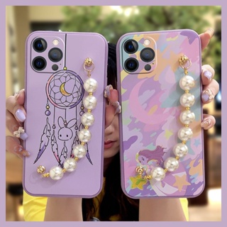soft shell Bear bracelet Phone Case For iphone 12 Pro Skin-friendly feel cute Solid color phone case Nordic style