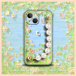 Lens package Bear bracelet Phone Case For iphone 13 phone case Solid color Pearl bracelet Camera all inclusive