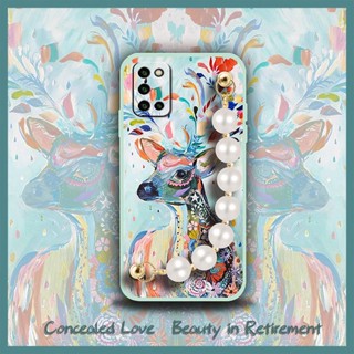 Pearl bracelet Simplicity Phone Case For Samsung Galaxy A03S/SM-A037G Bear bracelet Skin feel silicone Lens package