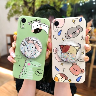 Cartoon Simplicity Phone Case For iphone XR phone case cute Glitter The New Skin-friendly feel quicksand ins protective case