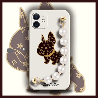 Lens package Solid color Phone Case For iphone 12 Mini Cartoon Pearl bracelet Liquid silicone shell Camera all inclusive