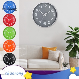 Chunrong นาฬิกาแขวนผนัง ระบบควอตซ์ 12 นิ้ว เสียงเงียบ อ่านง่าย สําหรับตกแต่งบ้าน
