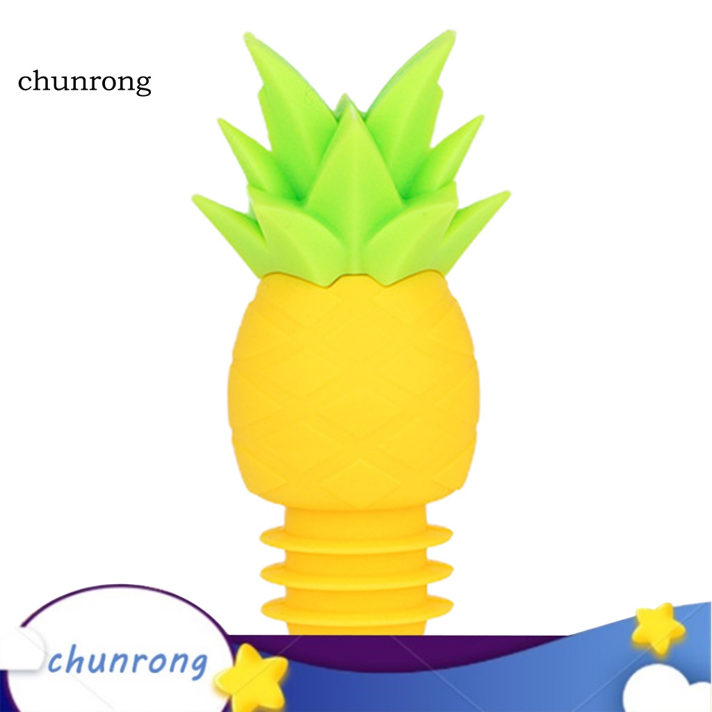 chunrong-จุกปิดขวดไวน์-ซิลิโคน-รูปสับปะรดน่ารัก-กันรั่ว-หลากสี-ใช้ง่าย-สําหรับคนรักไวน์